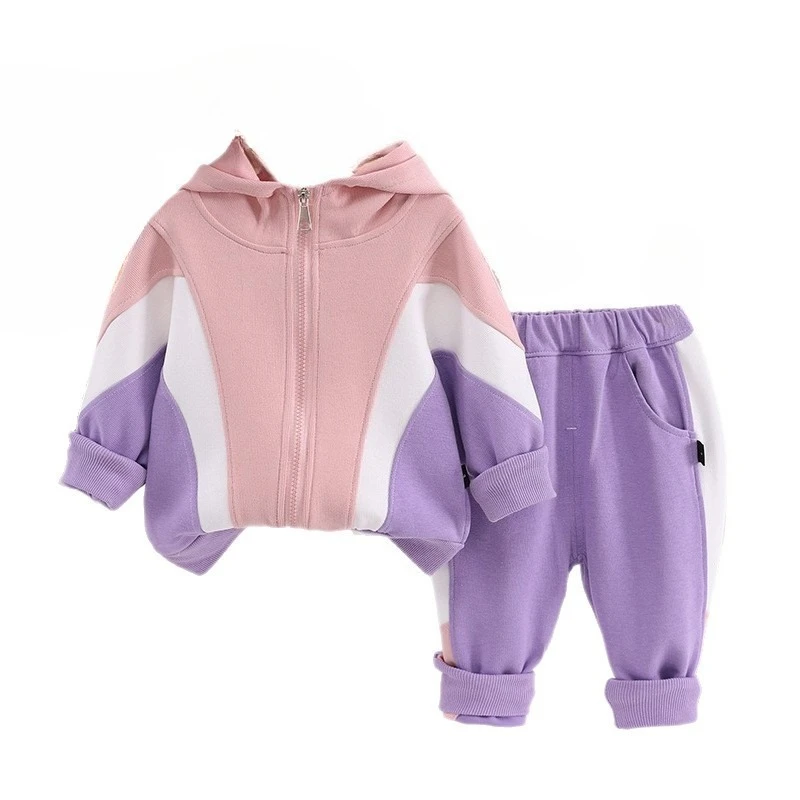 

New Spring Autumn Baby Girls Clothes Children Boys Hooded Jacket Pants 3Pcs/Sets Infant Clothing Toddler Outfits Kids Tracksuits