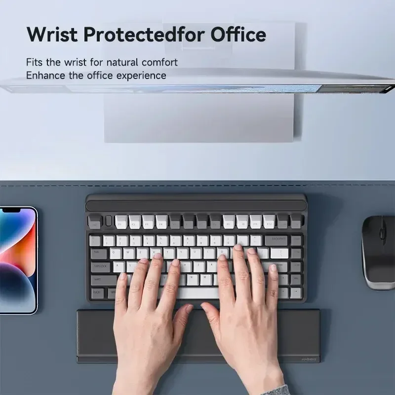 

Keyboard Wrist Rest Pad Ergonomic Multi-function Soft Memory Foam Support Desktop Storage Box Easy Typing Pain Relief For Office