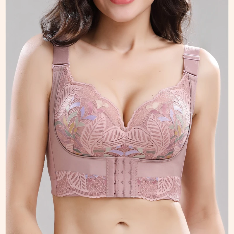 Full Cup Push Up Bra Lace Sexy Bras Lingerie Plus Size Bra New Bra Front Open Fashion Embroidery Womens Tops Woman Clothing Bras