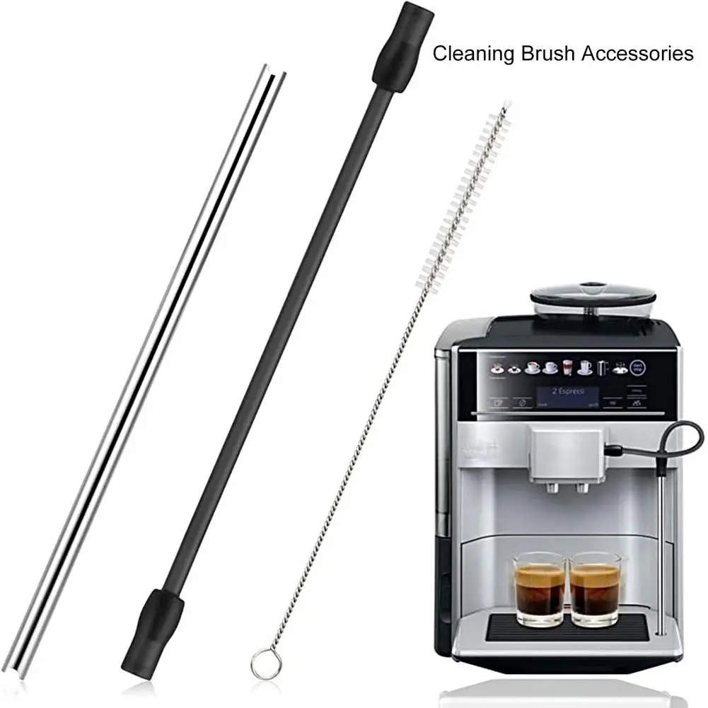 Coffee Machine Stainless Steel Milk Pipe and Cleaning Brush Accessory Set for Bosch VeroAroma and for EQ.6 Series Coffeeware