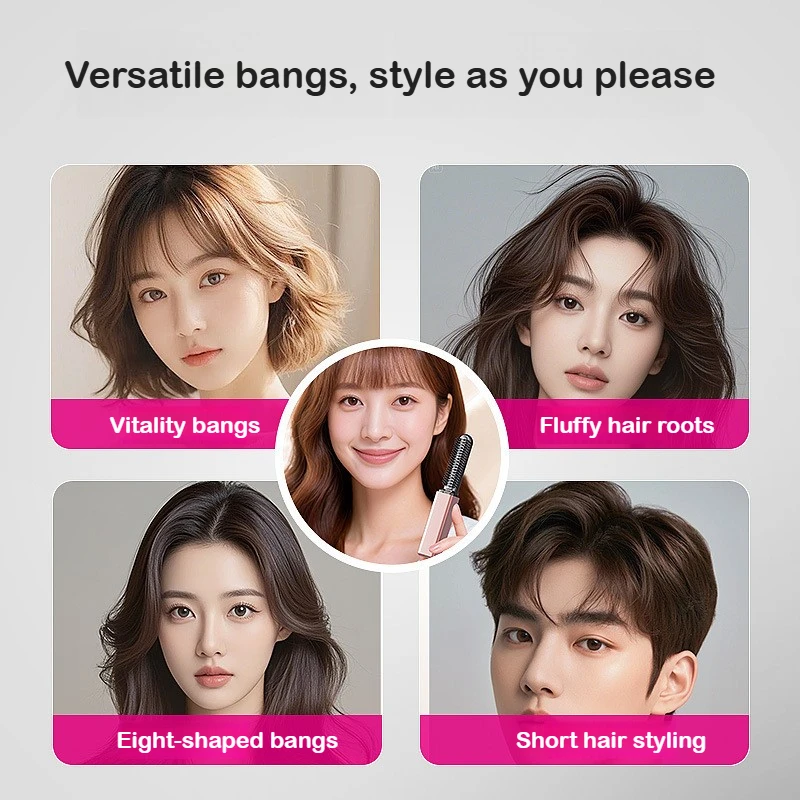 Portable Mini Straight Hair Comb Bangs Comb Wireless Charging Curling Iron Portable Styling Electric Comb Does Not Hurt Hair view 2