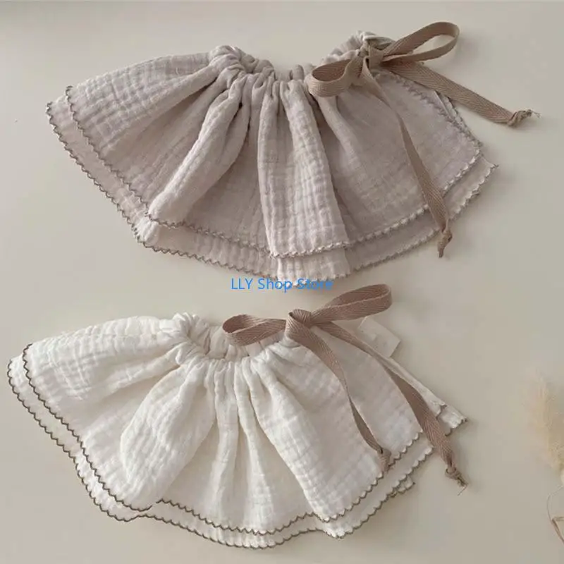 

T8UD Pack of 2pcs Baby Bibs for Newborn 4-Layer Cartoon Drooling Bib Saliva Towel