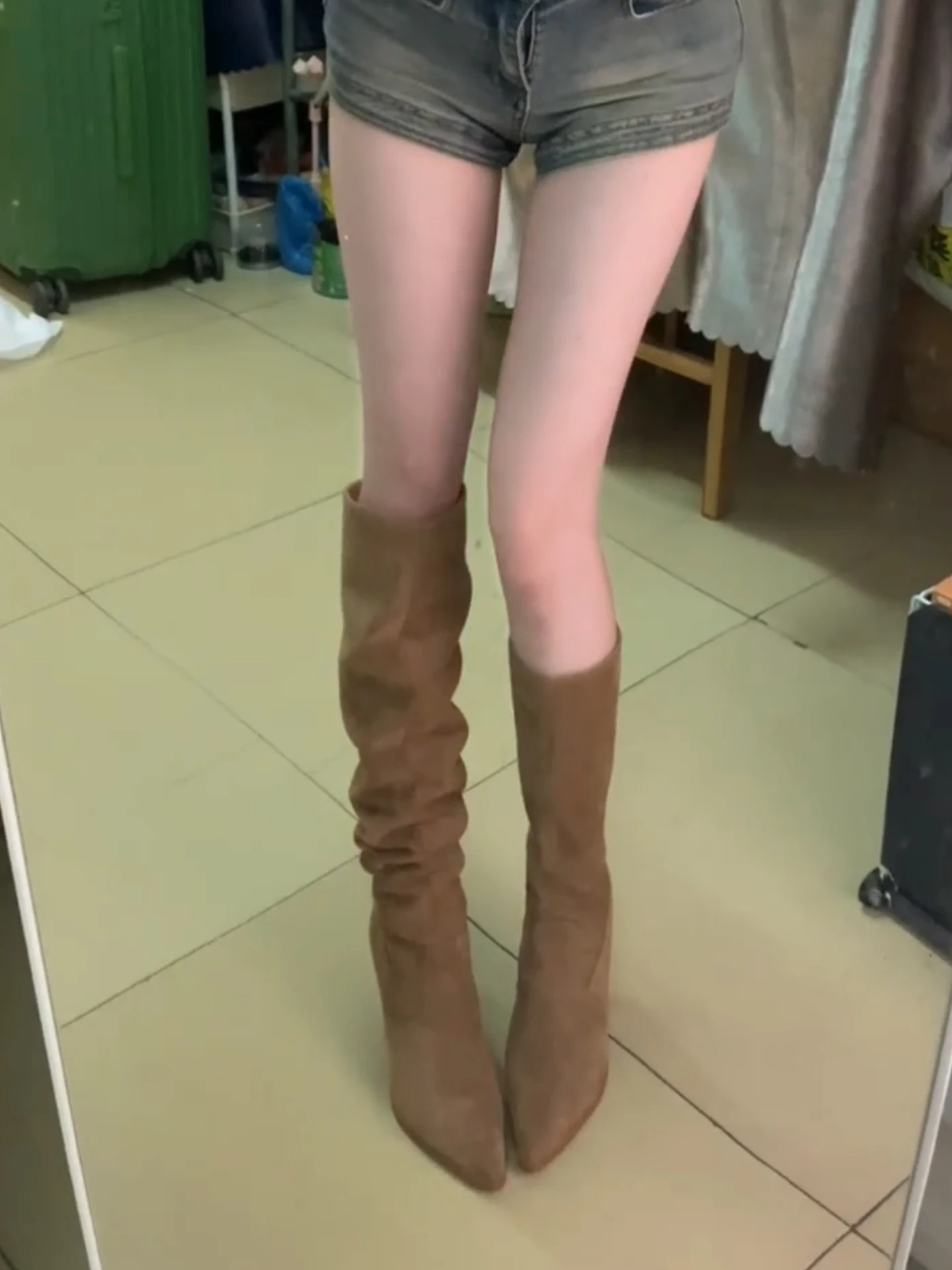 

Slimming Pointed Toe High Heel over Knee Long Boots Women's New 2025 Autumn Winter Faion Boots High Tube Long Boots