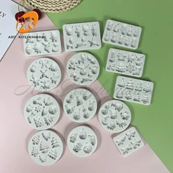 New Snowman Silicone Fondant Mold Christmas Tree Cake Decorating Silicone Soap Moulds Cupcake Decorations Bakeware Deers Mold
