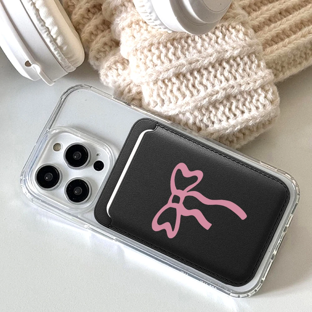 Einfache Schleifen-Leder-Kartenhülle für Magnetische Hüllen, Geeignet für alle iPhones mit Magsafe-Kartenfach – Detail 4