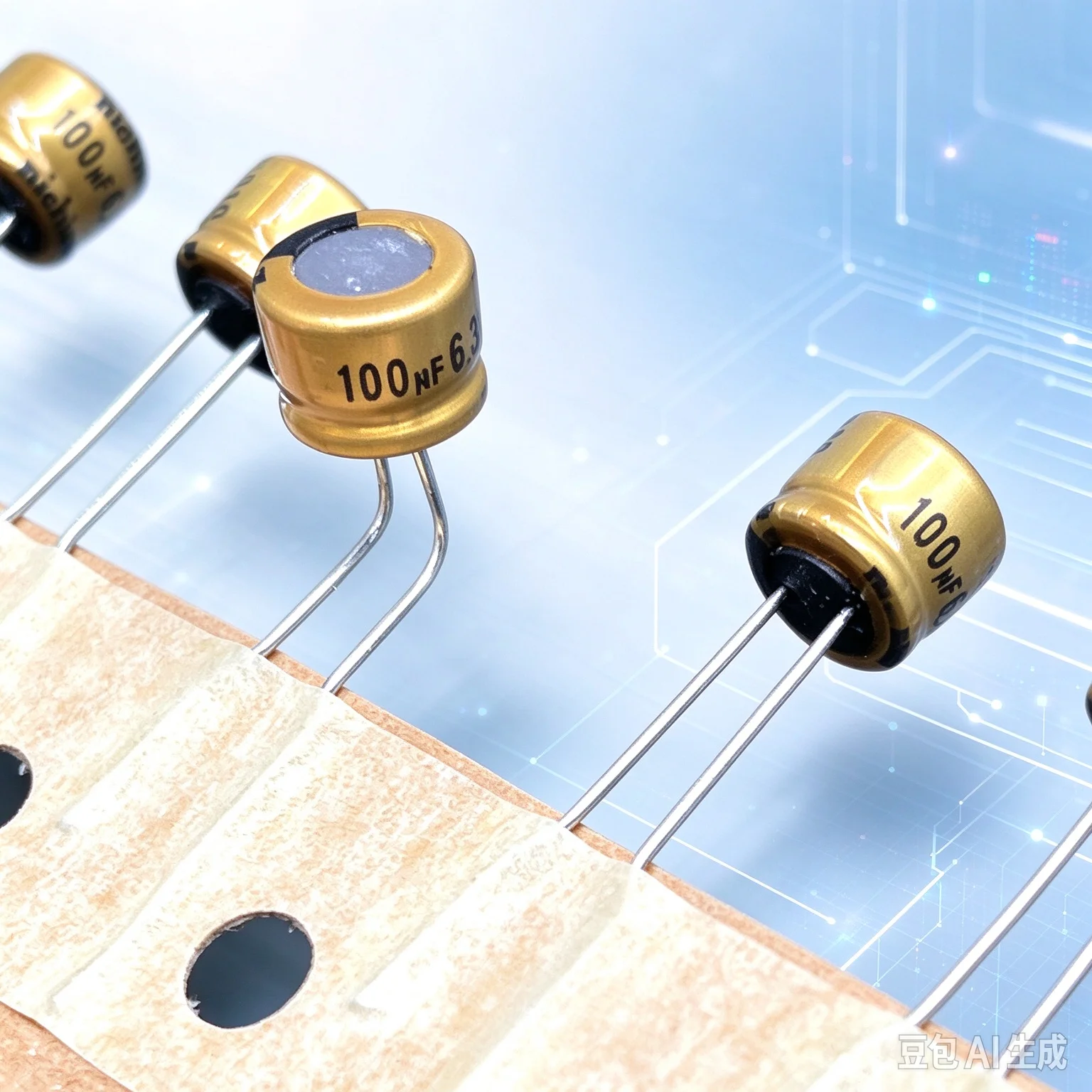 audio-for-japan-nichicon-gold-100uf-63v-fever-aluminum-electrolytic-capacitor-100pcs