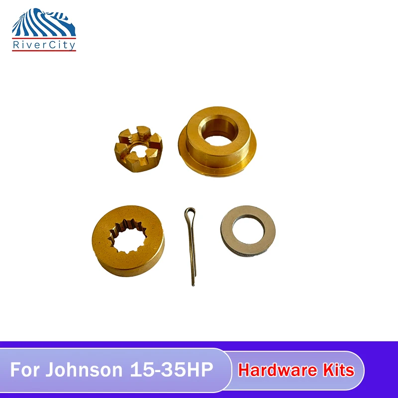 

River City Hardware Kits fit Johnson 15-35HP Outboard Motos Thrust Washer/Spacer/Washer/Nut/Cotter Pin Included