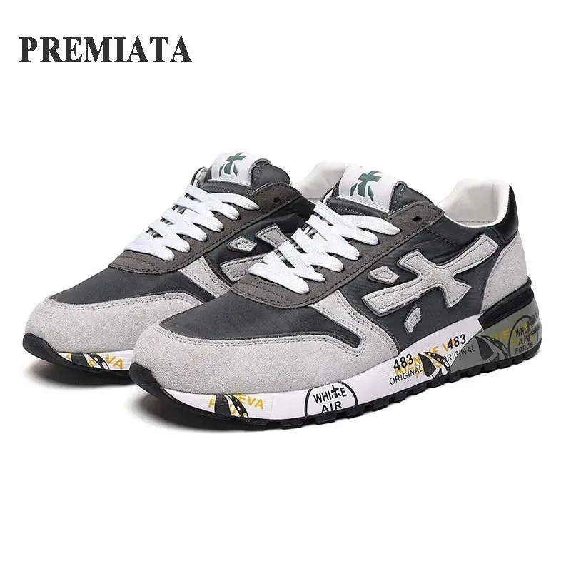 PREMIATA Men's Shoes Fashion Outdoor Sports Casual Design Breathable Waterproof Multi-color Element Trend Lace-up Men's Sneakers