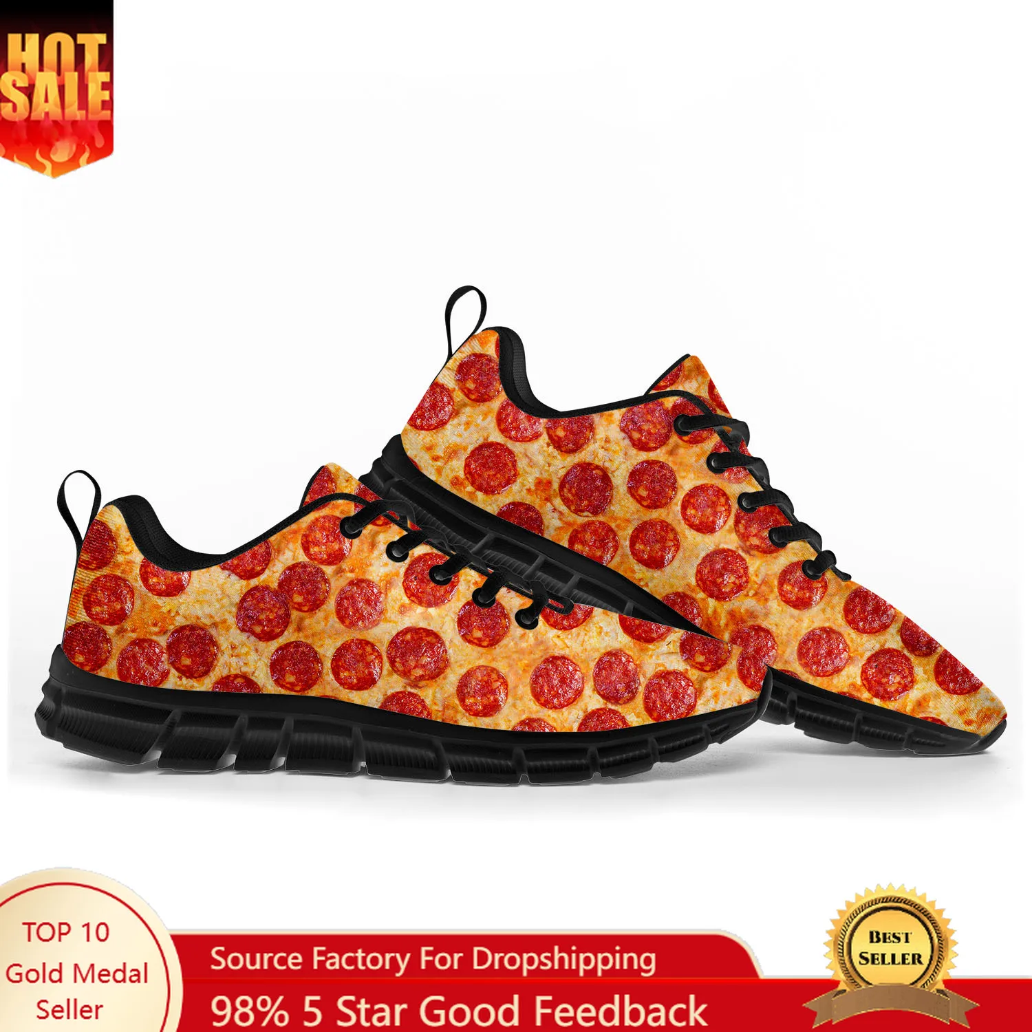 

Patrón de comida deliciosa pizza 3D Sports Shoes Mens Womens Teenager Kids Children Sneakers Parent Child Sneaker Custom Shoe
