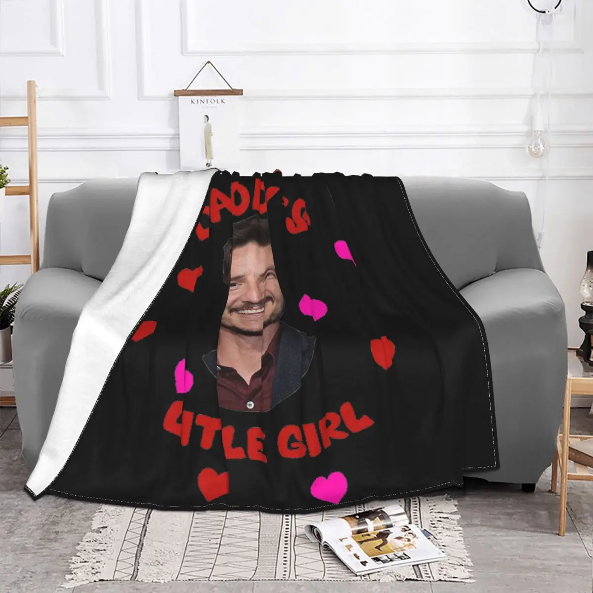 Meilleur acteur de groupe Blanket Velvet All Season Pedro Pascal's Little Love Cute Ultra-Soft Throw Blankets For Sofa Bedspread