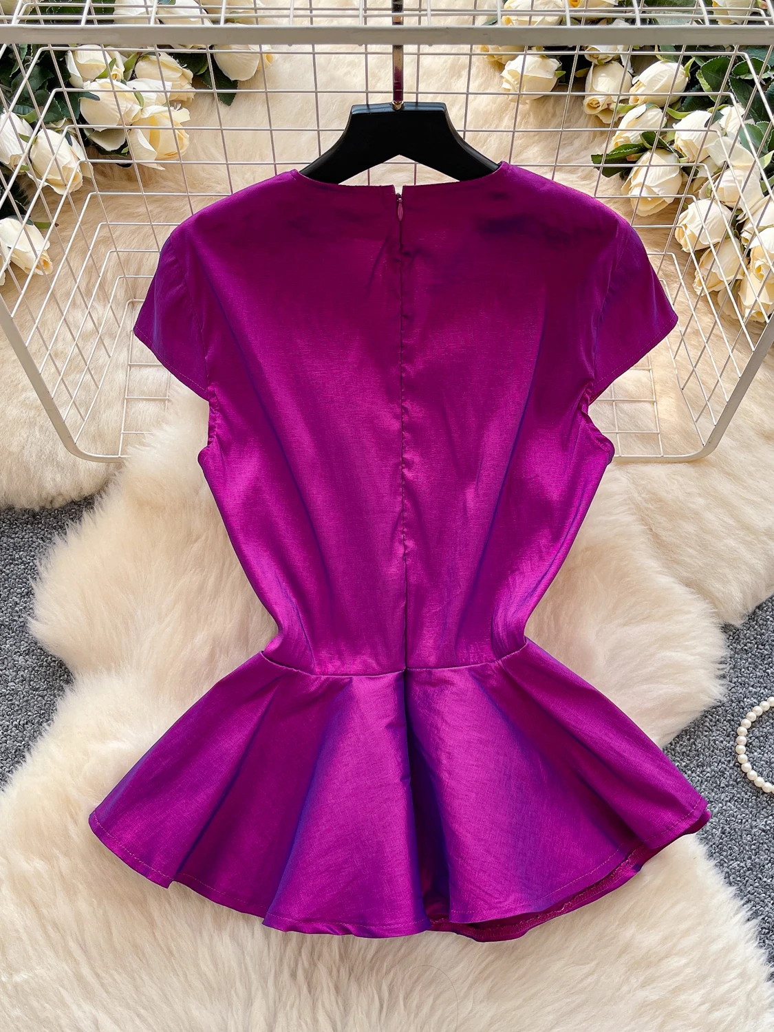 Ele ort Sve femmes irt Floral embelli taille-collant ourlet haut-bas respirant fibre de polyester décontracté irt
