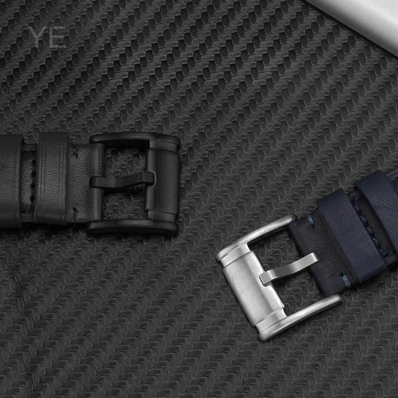 أربطة ساعة من جلد البقر الأصلي مع إبزيم إبرة للرجال ، أربطة ساعة قابلة للتنفس مقاومة للعرق ، أحفور Fs4813 ، Fs4735 ، سلسلة ذكية Q ، 22 ، 24 وقي