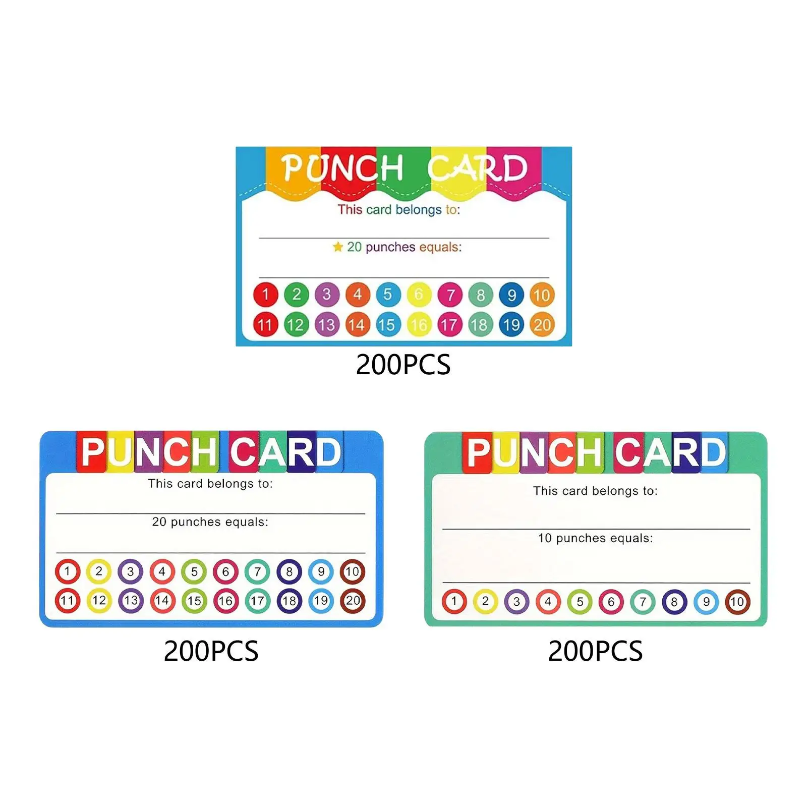 

Reward Punch Cards Incentive Punch Cards Teachers Supplies Easy Carrying for Home Use