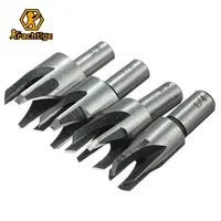 Krachtige 4pcs 5/8 1/2 3/8 1/4 Wood Plug Cutter Cutting Tool Woodwork Plug Cutting Drill Bit Set Claw Cork Drill