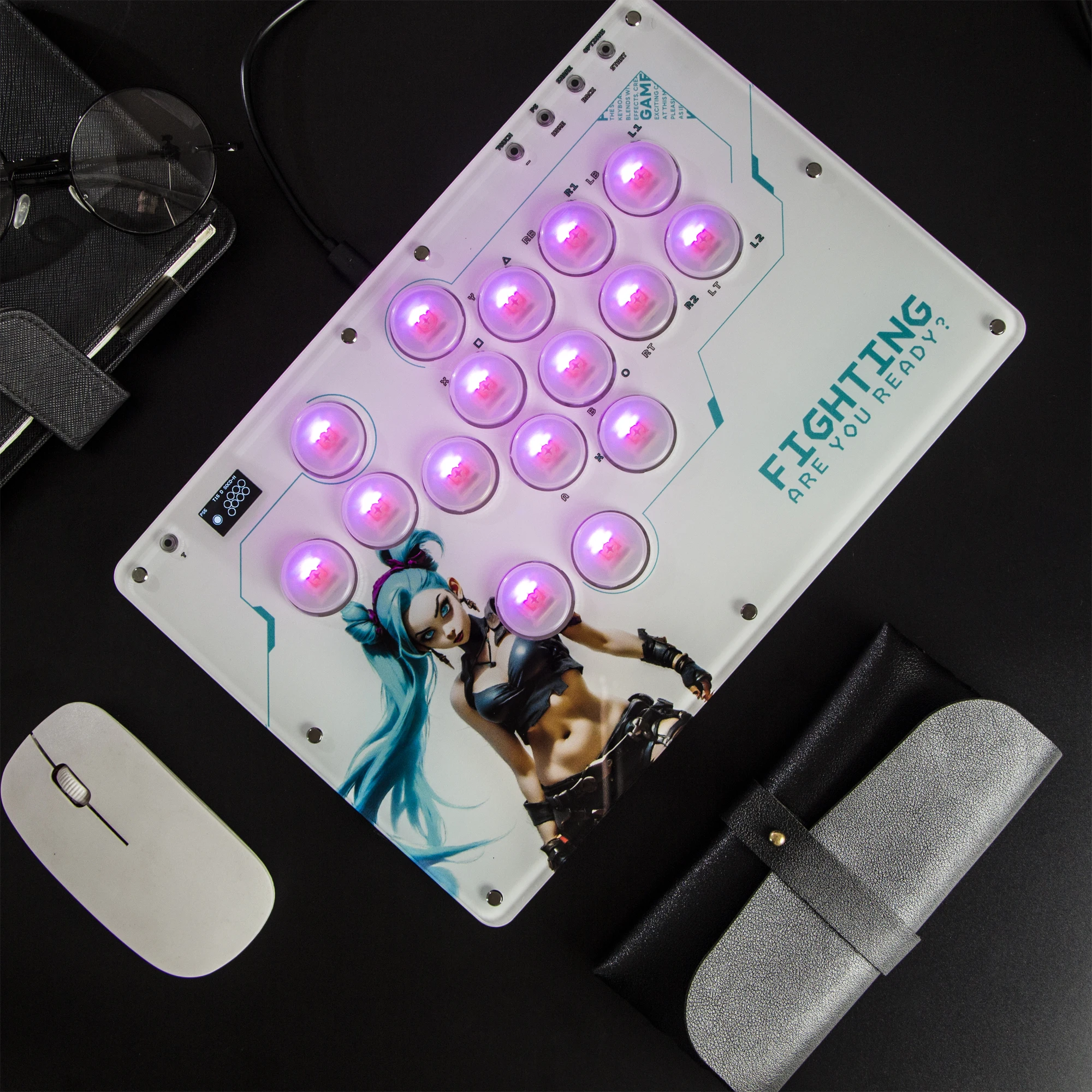 

Контроллер REMANK Hitbox Arcade Stick для PS5/PS4/PC/Switch Джойстик Hitbox Fightstick Клавиатура Игровая периферия и оборудование