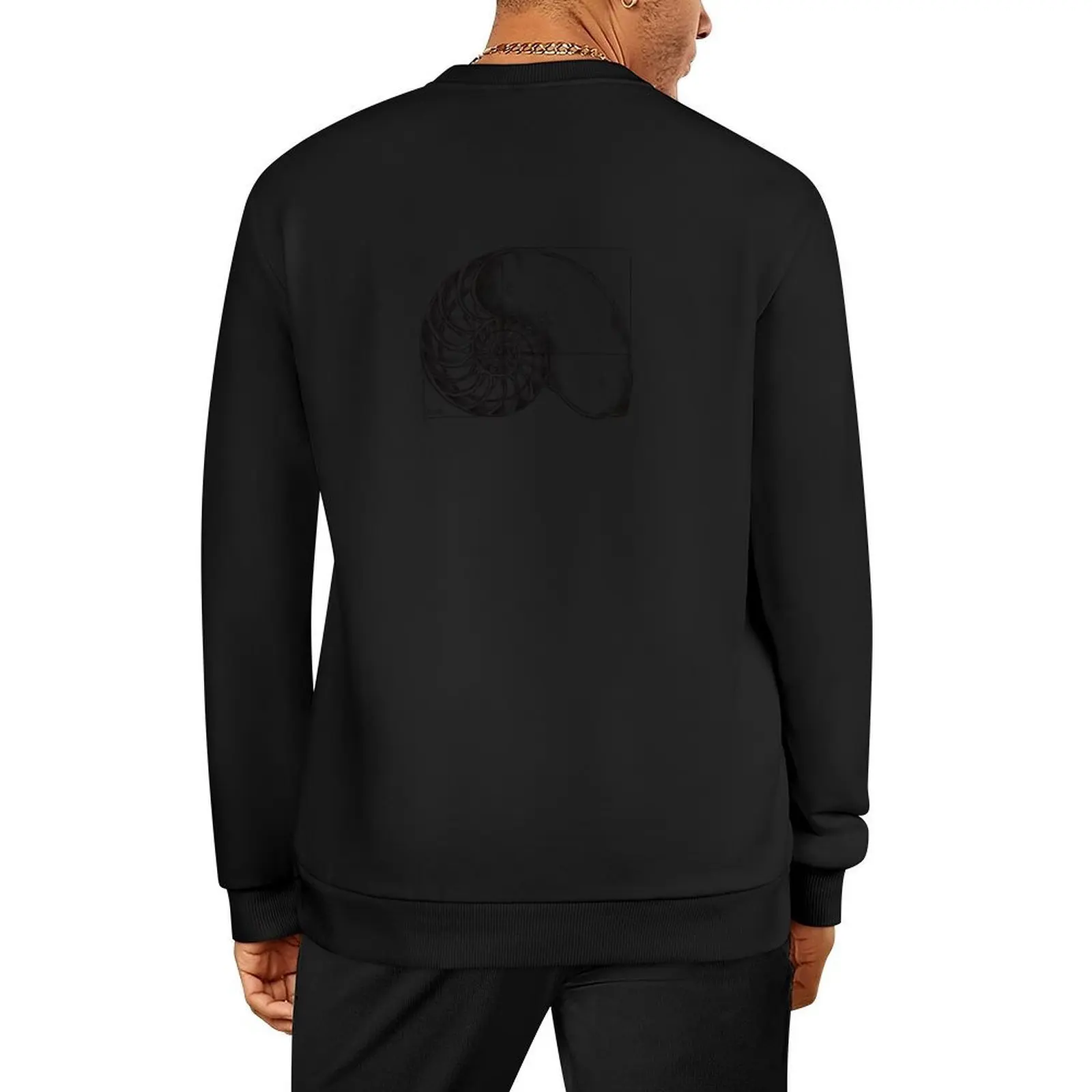 

Fibonacci on a nautilus shell - pencil drawing Pullover men clothing japanese style tracksuit men's sweat-shirt hoody