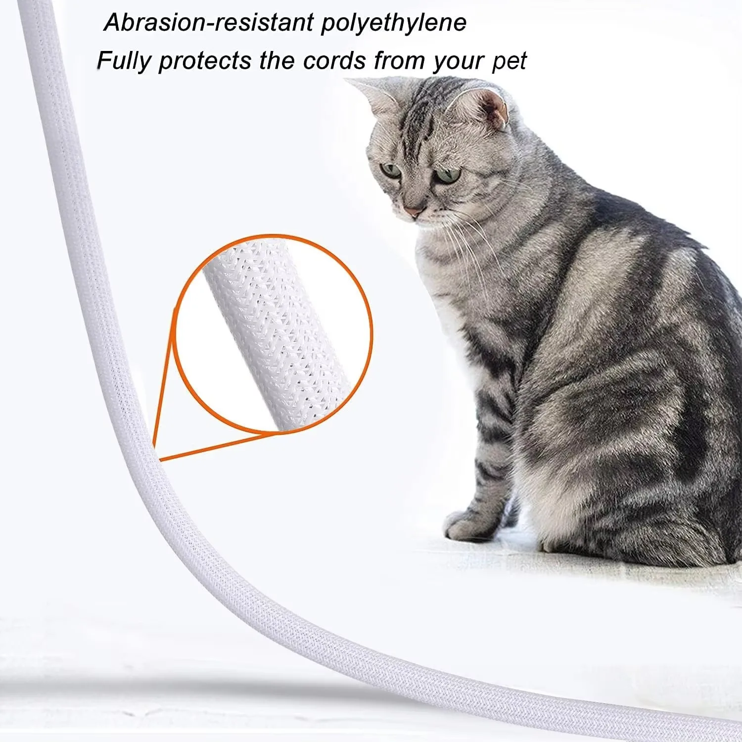 10/5/3/1M Braided Cable Sleeve PET Nylon Wrapping Cable Casing Cable Sleeves Wire for Desk PC TV Wire Protector Cable Wrap Cover