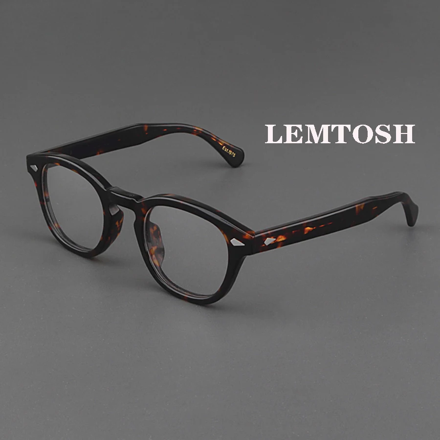 Johnny Depp Eyeglasses Man Lemtosh Optical Glasses Frames Women Luxury Brand Vintage Acetate Round Myopic Eyewear Frame