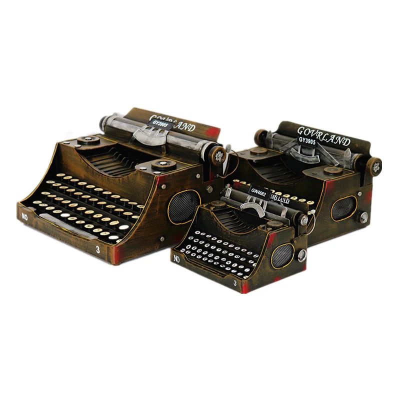 

Vintage typewriter models, bar cafes, vintage ornaments, wrought iron furnishings, props