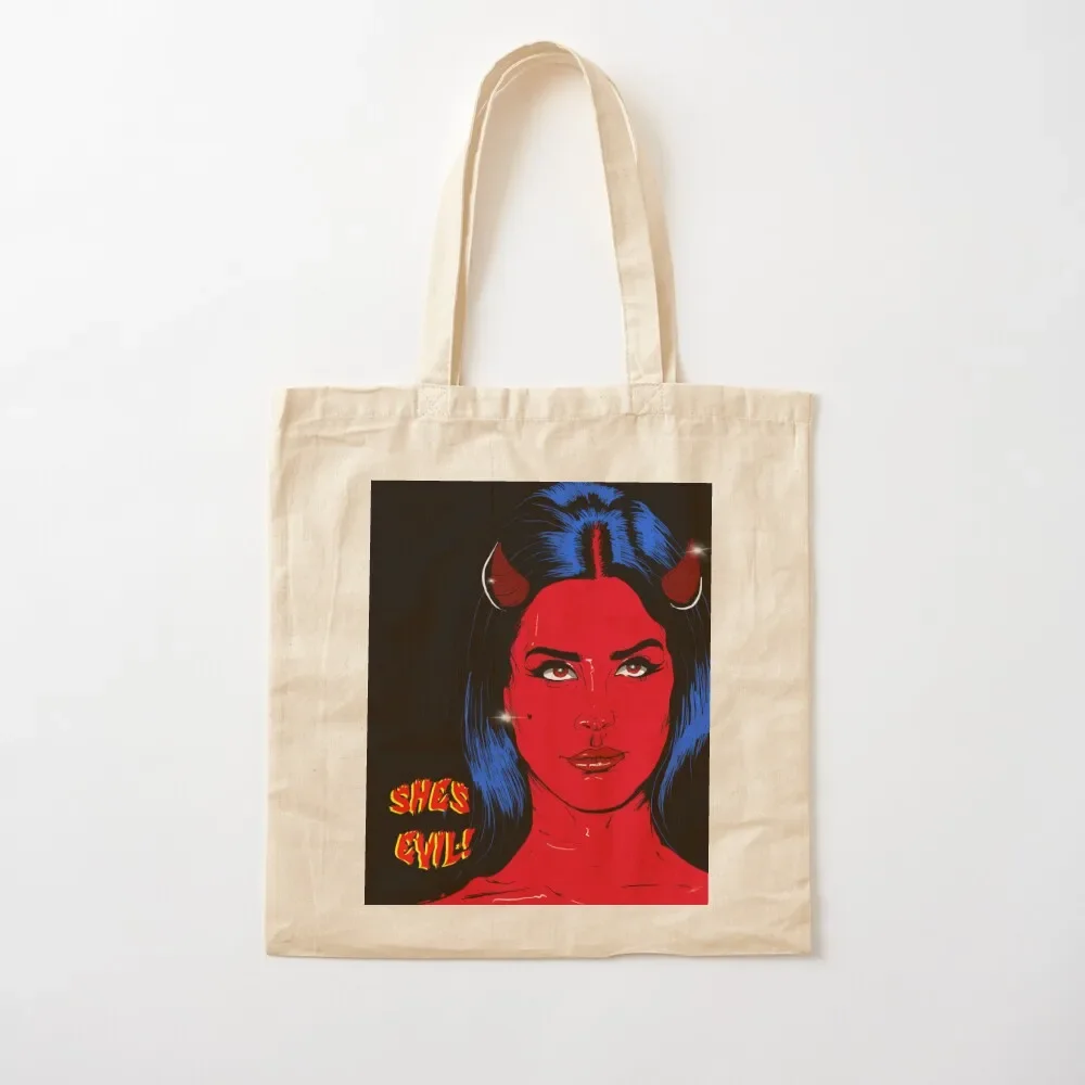 SHES EVIL Tote Bag Canvas stote bag personalized tote Tote Bag