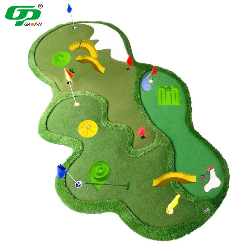 Mini Golf Course Set Indoor/Outdoor Golf Putting Practice with Obstacles for Kids Adults Golf Game Master Leisure Sport Toy