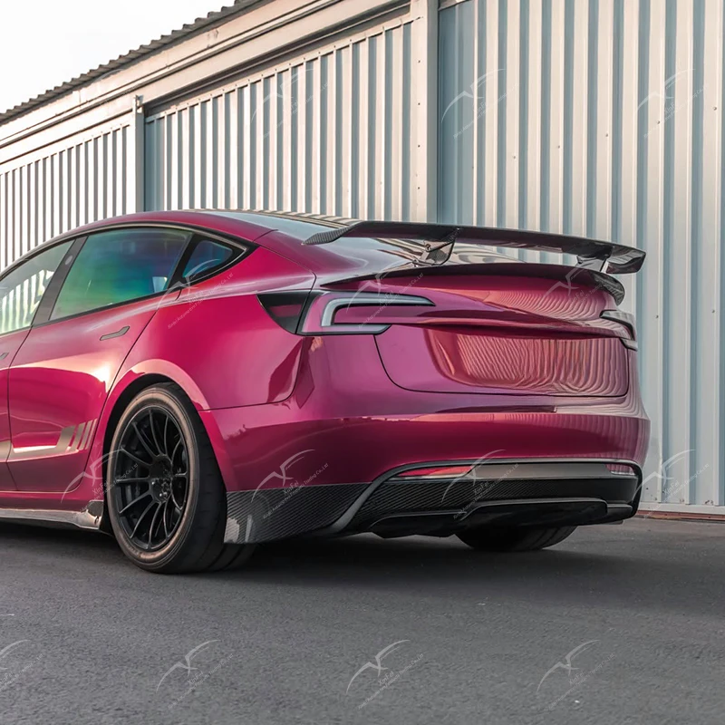 High Quality Up Style Carbon Fiber Rear Spoiler Fit for 2024 Model 3 Auto Upgrade Accessories