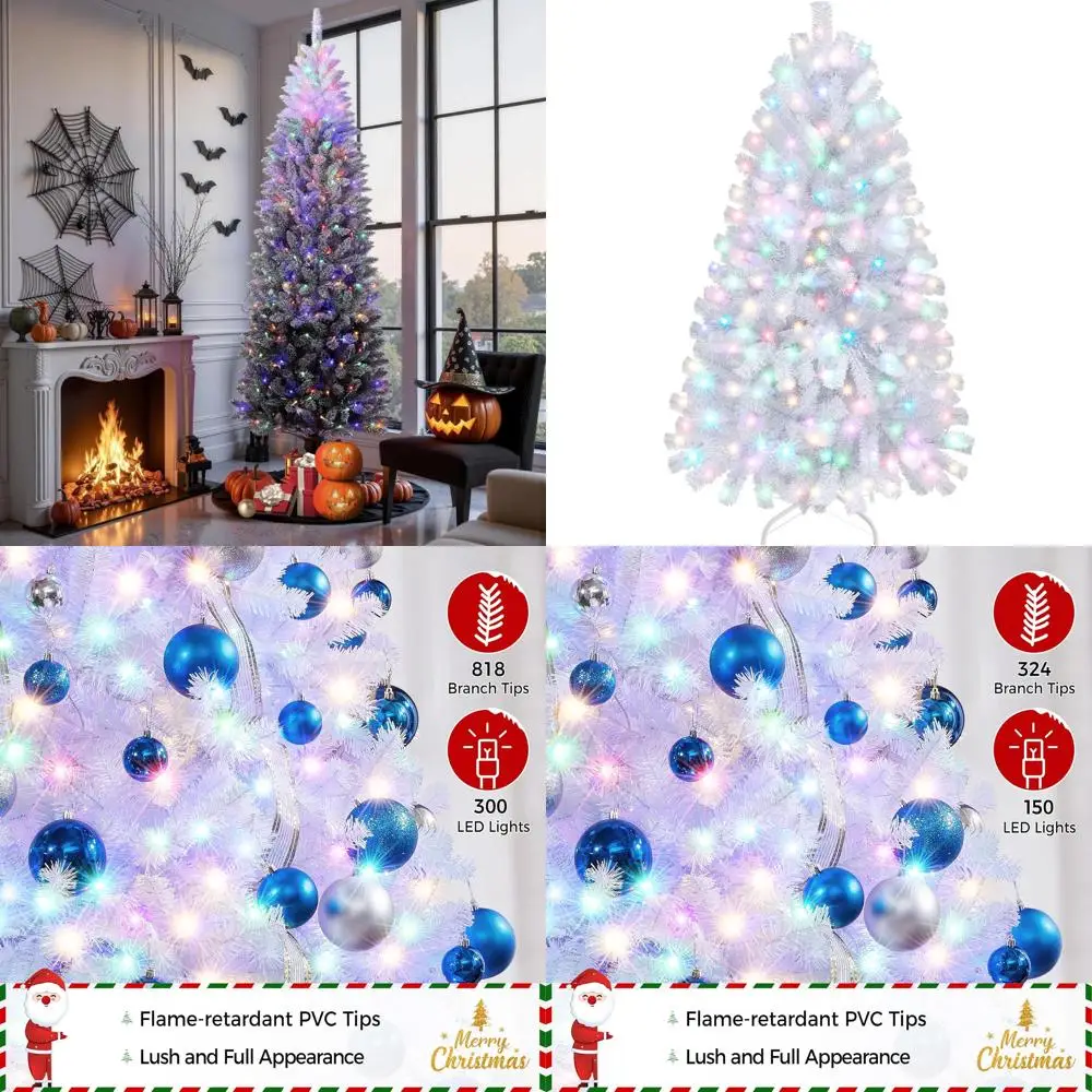 

7,5 футов высокая снегозащищенная тонкая искусственная рождественская елка с черным градиентом на металлической подставке для праздничного декора