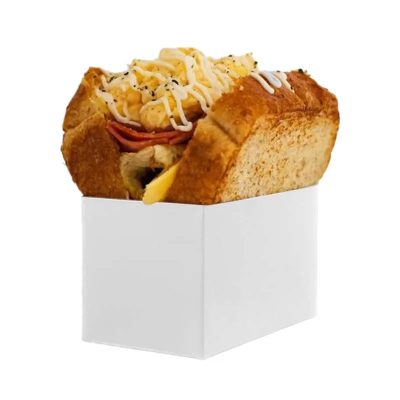 50Pcs Small Size Sandwich Wrapping Box Disposable Food Container Cake Toast Bread Hamburger Packing Boxes Party Baking Supplies