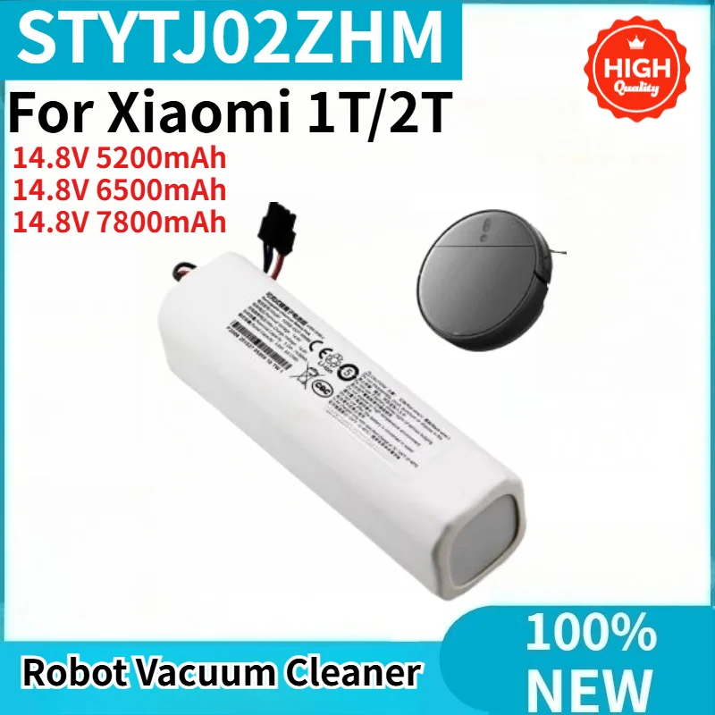 14.8V 5200mAh 6500mAh 7800mAh Battery STYTJ02ZHM for Xiaomi 1T/2T Robot Vacuum Cleaner High Quality Replacement Battery