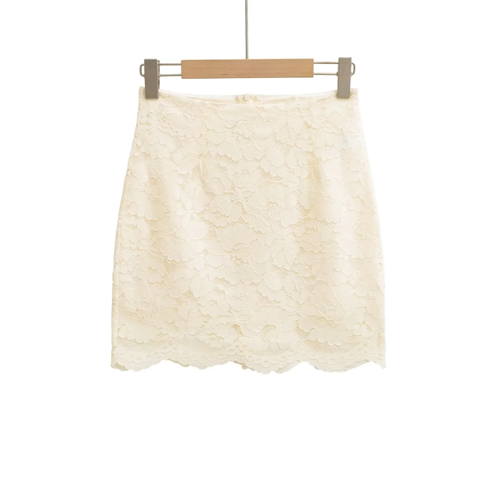 Sexy kanten rok dames hoge taille strakke pasvorm ort rokken lente zomer dunne holle elastische kontbedekkende rokken