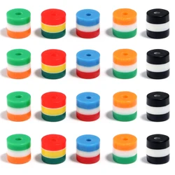 50Pcs Tricolor Stripe Barrel Beads DIY Loose Spacer Acrylic Rasta Bead For Necklace Handmade Beading Jewelry Making Accessory