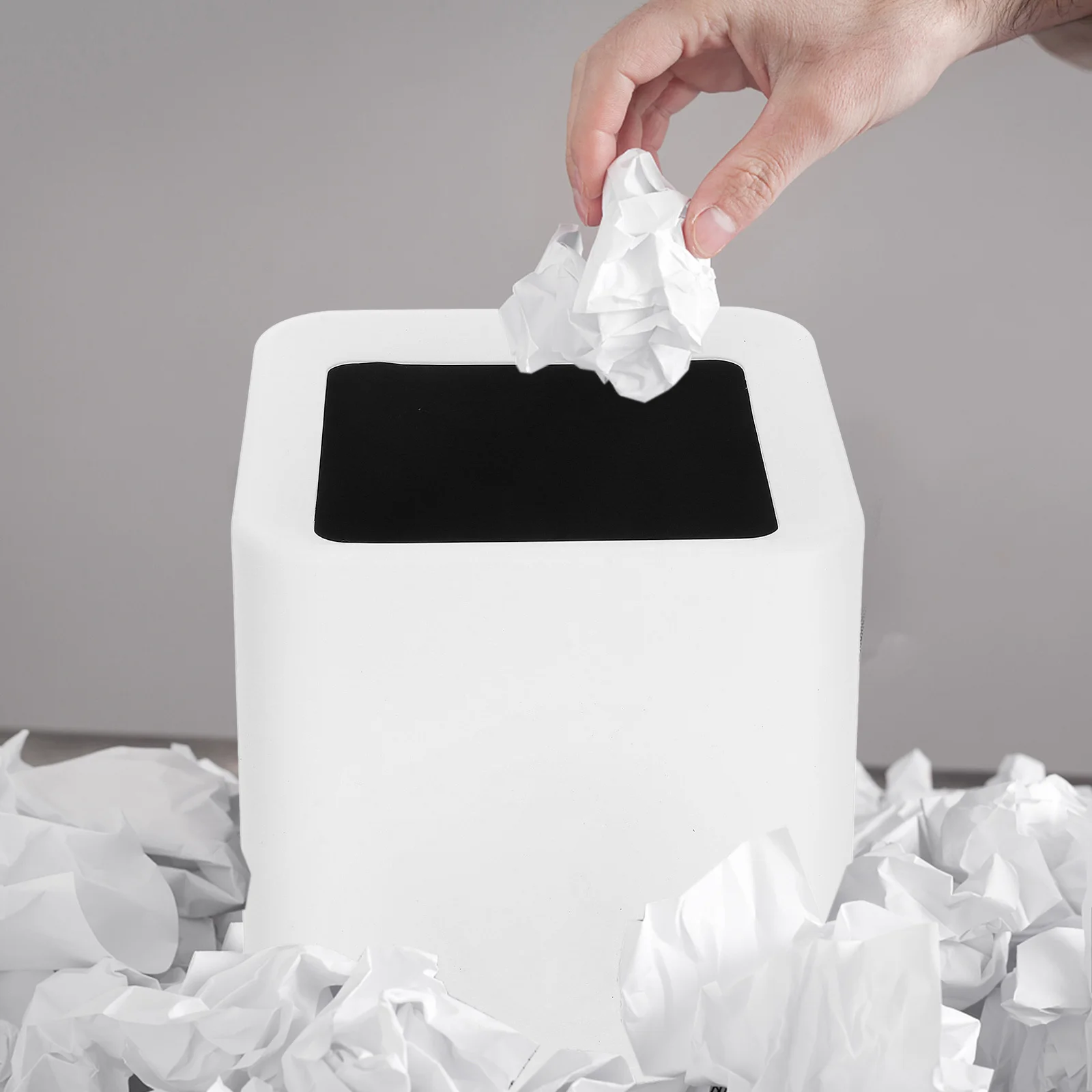 

1pc Slim 10L Plastic Trash Can For Bathroom Kitchen Under Sink Storage Bin Household Waste Basket Multipurpose Small Garbage