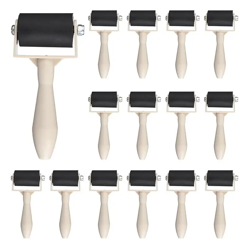 

B17B Маленькие гравюры Brayer, 15 шт., резиновый валик, универсальные пластиковые рельефные чернила для печати