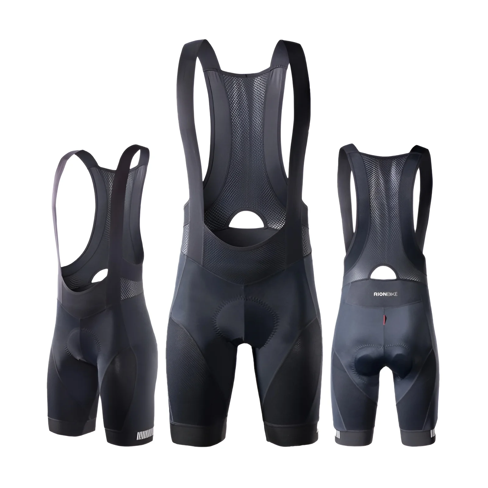 Rion calções de ciclismo masculino bib shorts interface elástica almofada longa distância mtb acolchoado shorts collants fino ajuste