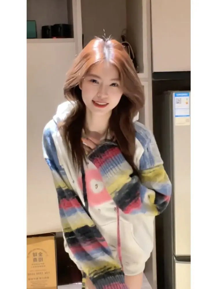 Sudaderas con capucha nuevas para mujer, ropa de calle bonita ajustada, ropa de goteo Baddie, Ups Office Ins Youth Popular Buzo