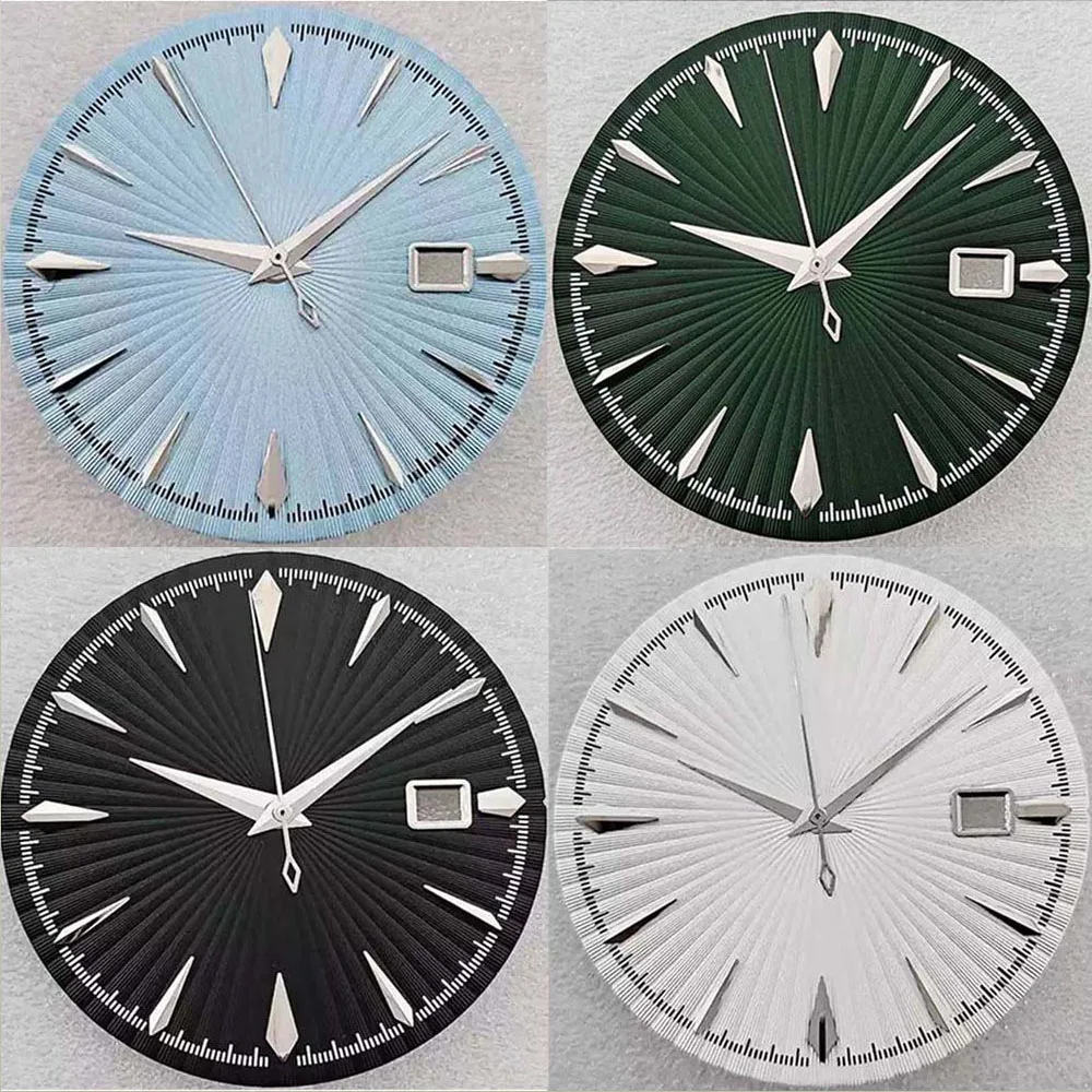 

35mm Watch Dial with Watch Pointer, No Luminous Dial NH35 Hands Accessories for NH35/NH36 Movement Single Calendar Watch Faces