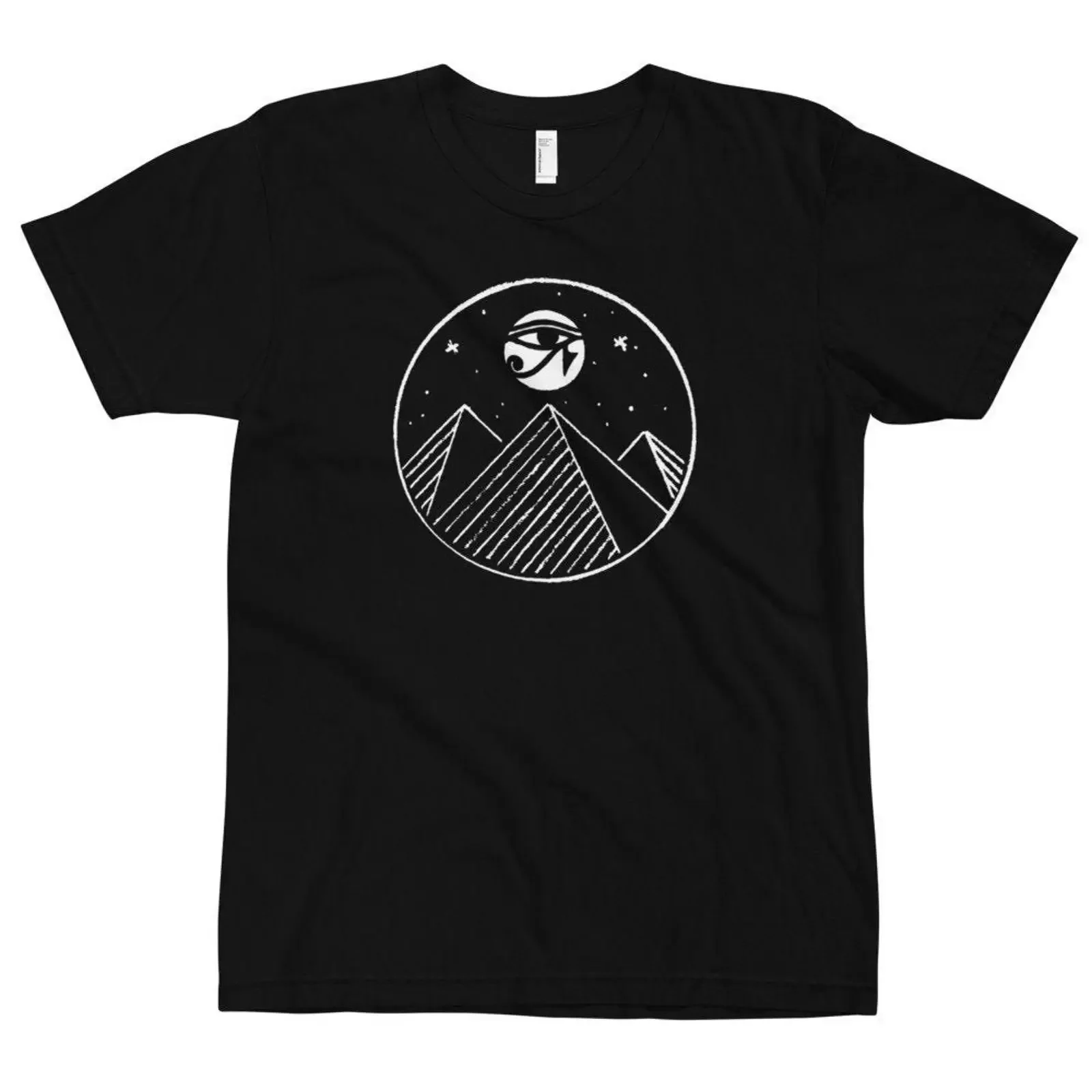 Eye of Ra Egyptian T Shirt Ancient Pyramid Print Third Casual Mystic Festival Clothing Top vintage Washed Stylish Breathable