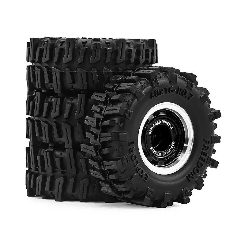 

For AXIAL 1/30 SCX30 0.7 Inch Wheels Tires Rubber Tyre Metal Upgrade Parts Kit RC Car OP Accessories