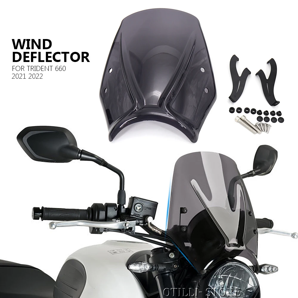 

New 2021 2022 Motorcycle Accessories Windshield Wind Deflector Windscreen Fairing Baffle Cover For Trident 660 Trident660