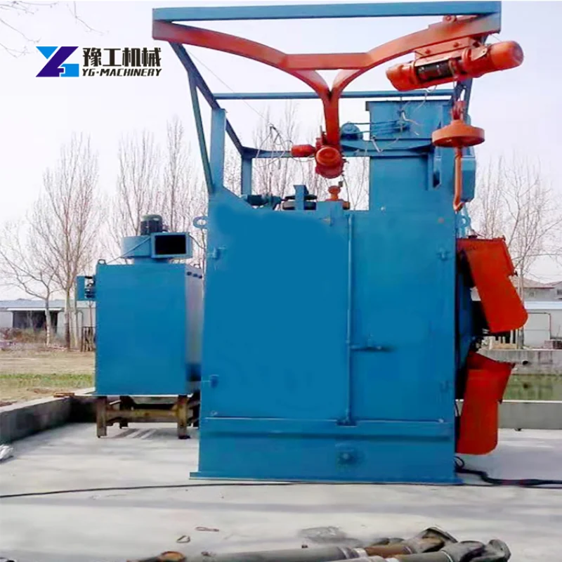 Fully Automic Double Hook Shot Blasting Machine Shot Blasting Cleaner Sandblasting Equipment Double Hanger Hook Type