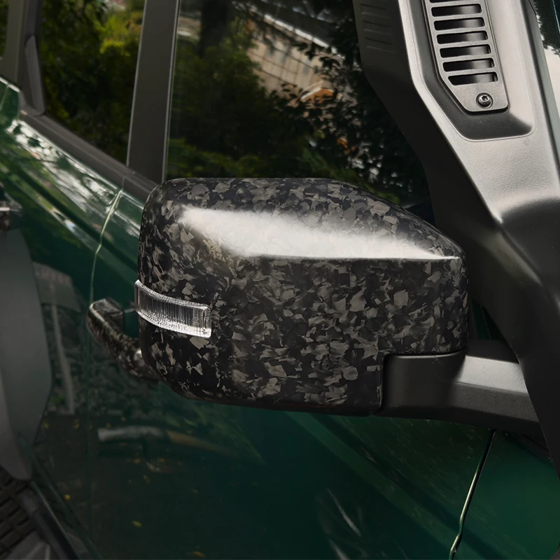 

Brand New Material Dry Carbon Fiber 3K Twill And Forged Carbon Fiber For Ford Bronco Side Mirror Cap 1set\2pcs