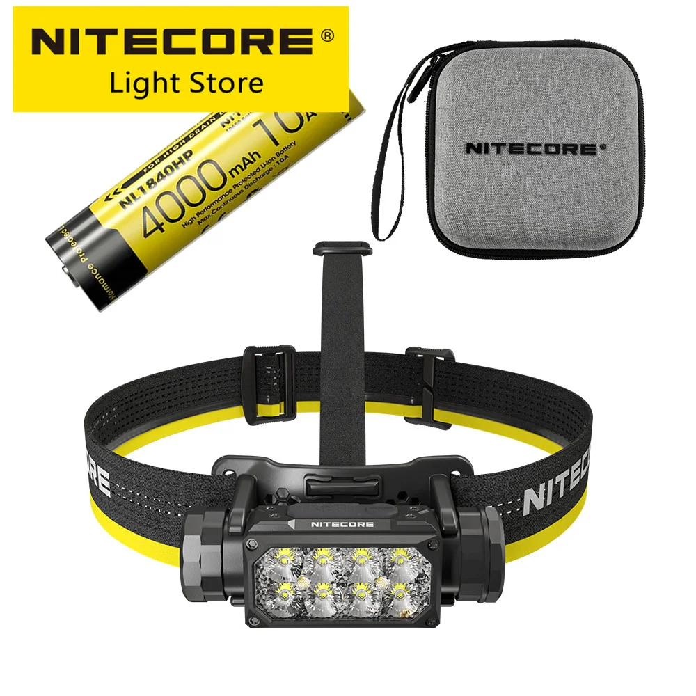 

SALE Nitecore HC65 UHE Headlamp 2000LM USB Rechargeable 8 Core UHE LED Headlight Dual Beam NL1840HP 4000mAh 18650 Li-ion Battery