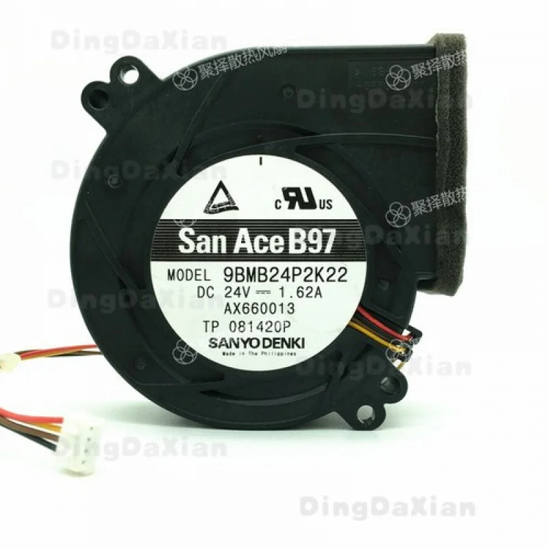 

Вентилятор охлаждения SANYO 9BMB24P2K22 9733, 24В, 1.62А, 4-проводной, 1 шт.