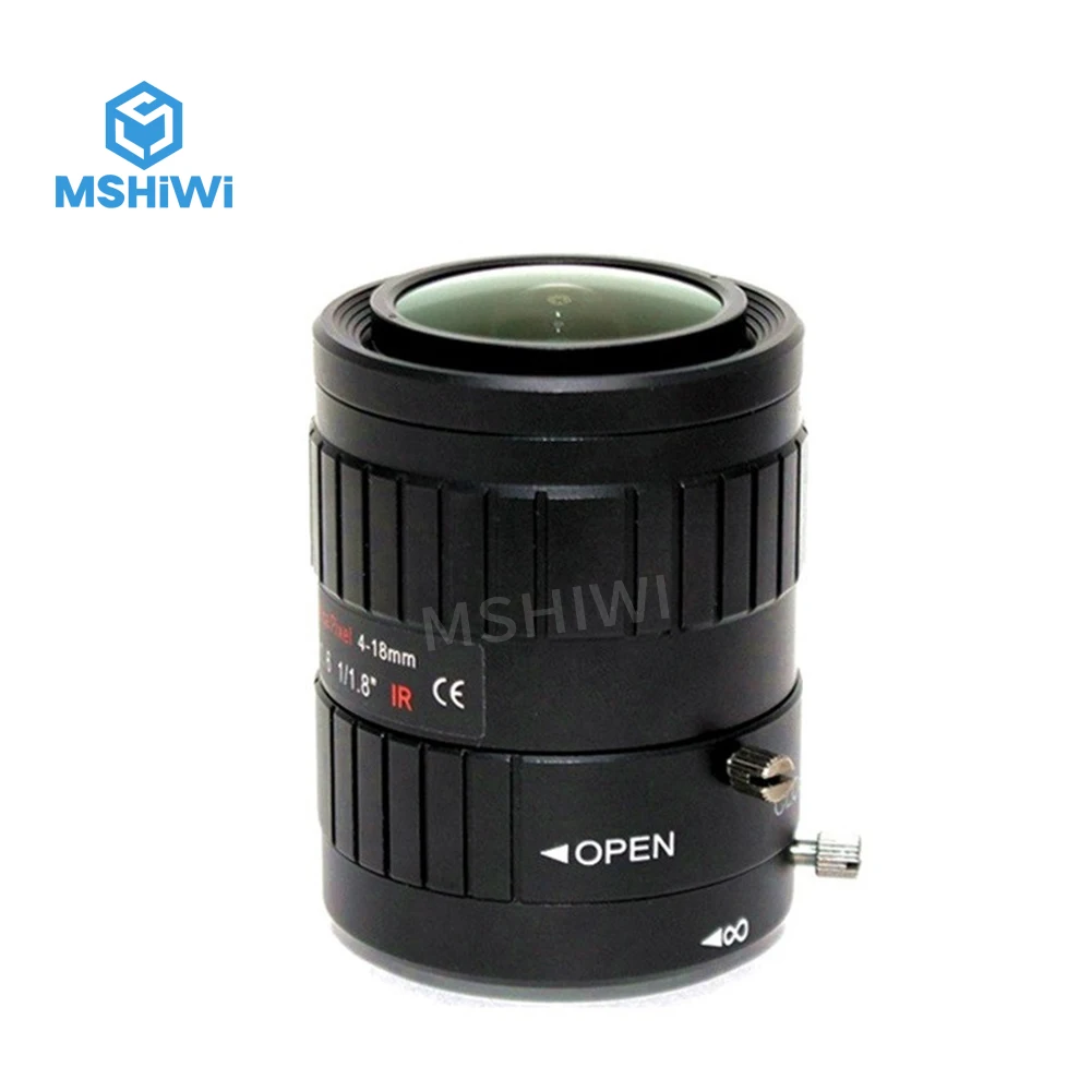3MP Varifocal 4-18Mm C Mount 1/1.8 "F1.6 Manual Iris CCTV Lenzen Industrial Camera Lens Voor Machine Vision Inspection Mon