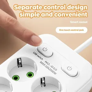 Ab tak ac duvar prizi çoklu musluk güç çeker 2m kablo, uzatma güç çıkışı usb akıllı ev ofis dalgalanma koruyucusu filtre ağı Isıtılmış tütünün 6 büyük satışı-no. 4