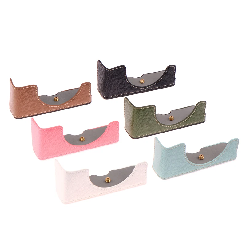 

PU Leather Camera Case For M200 Camera Half Case Base Protector Baseplate Camera Bag Button Opening 1/4Scew Retro Hot Shoe Cover
