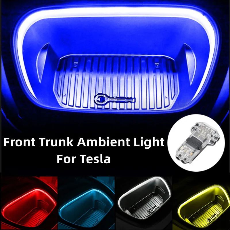 

Car LED Ambient Light Strip Bar For Tesla Model 3 Y S X Trunk Modified Lighting Flexible Brighten Silicone Lamp Auto Accessories