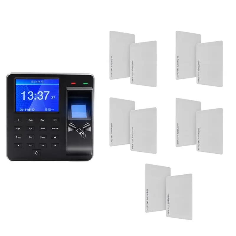 

PHILE-125Khz RFID Time Attendance Clock Recorder Biometric Fingerprint Check In Recognition Door Access Control