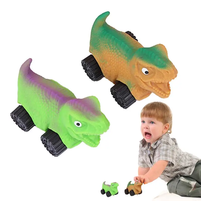 Squish Toys Cute Dinosaur Car Anti-Stress Toy Bumper Car Toys Slow Rebound Sensory Fidget Stress Relief Pinch Toys Squeezing