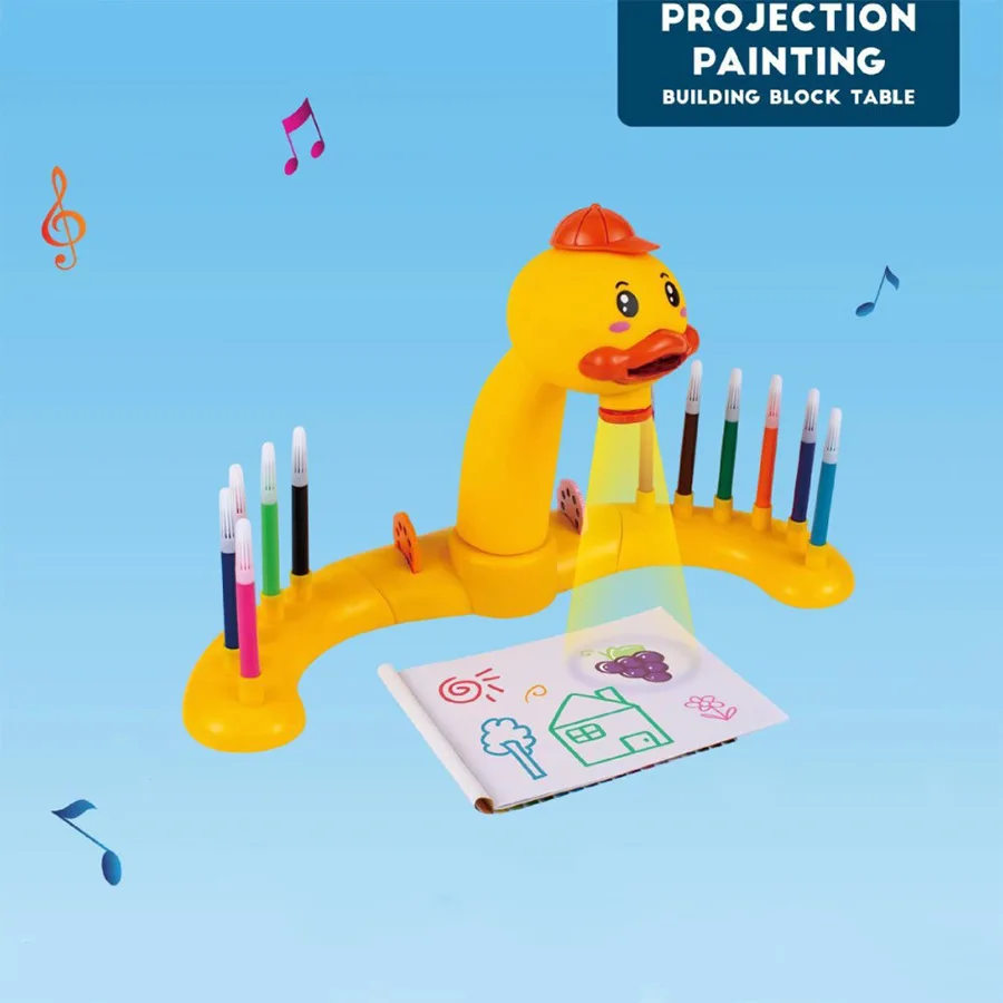 Children's projection study table science and education toys with light music giraffe drawing board early education drawing